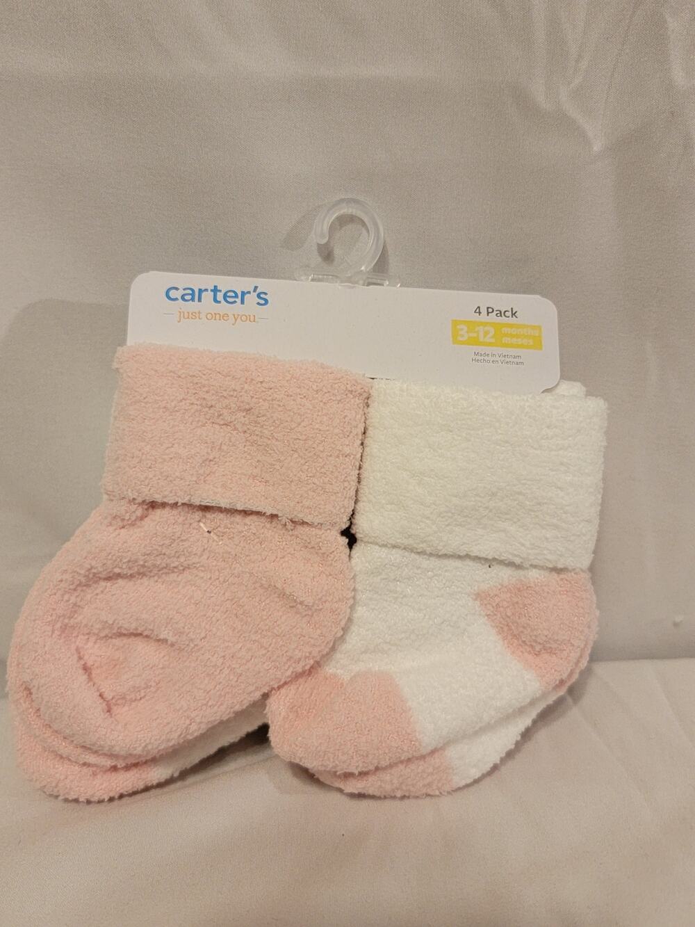 Carter's Just One You Baby Girls 4pk Chenille Socks Pink 3-12mo